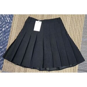 Womens Girls Pleated Skirts with Shorts, Elastic Waist Uniform Tennis Casual XS